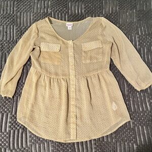 Mossimo yellow flower blouse